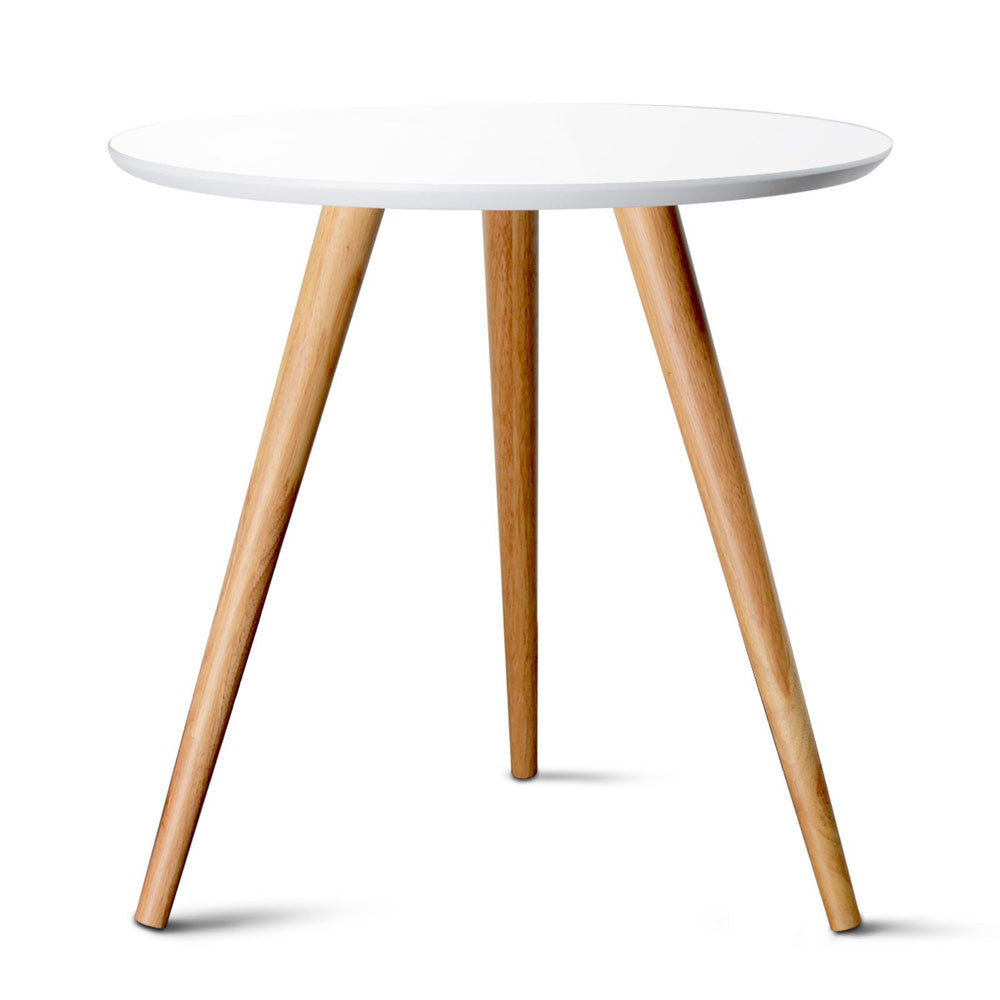 Round Side Table - White