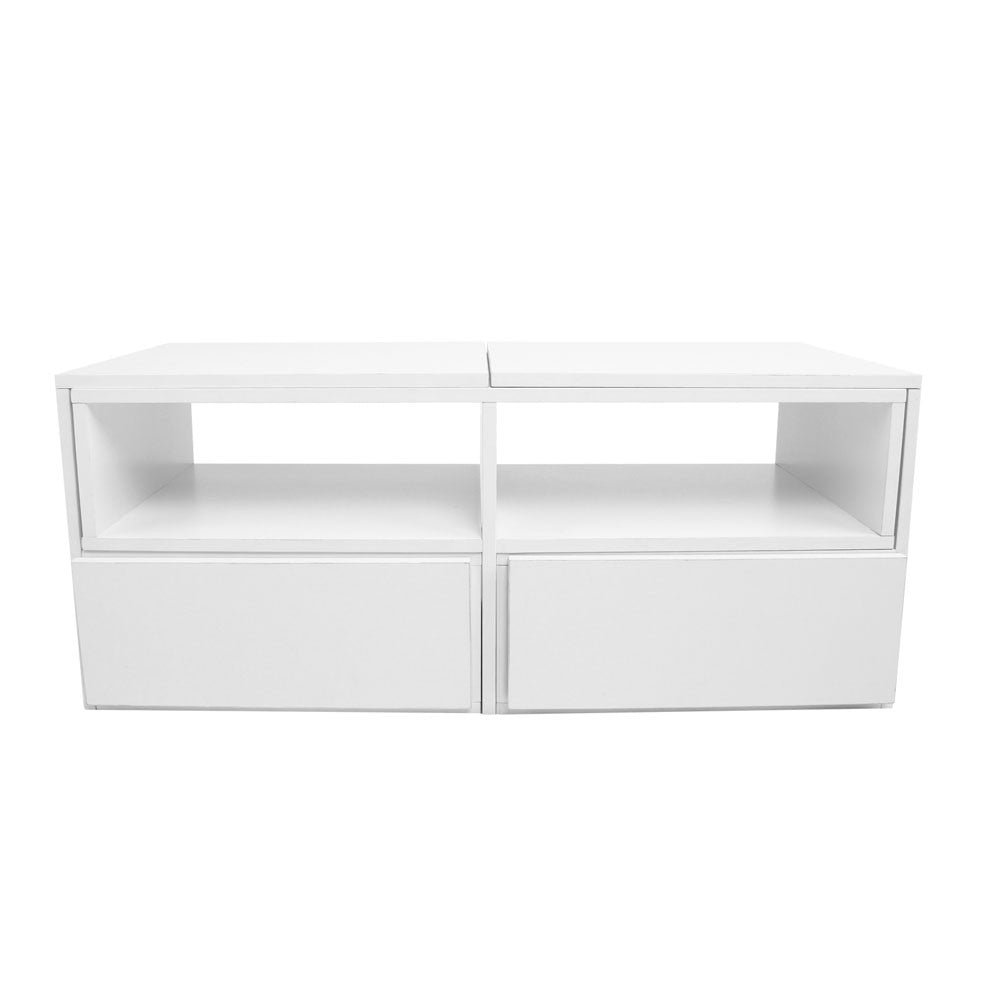 TV Stand Entertainment Unit Adjustable Cabinet White