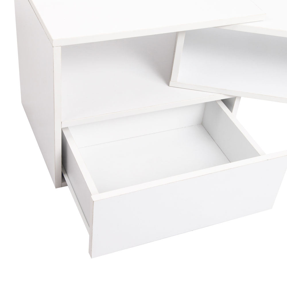 TV Stand Entertainment Unit Adjustable Cabinet White