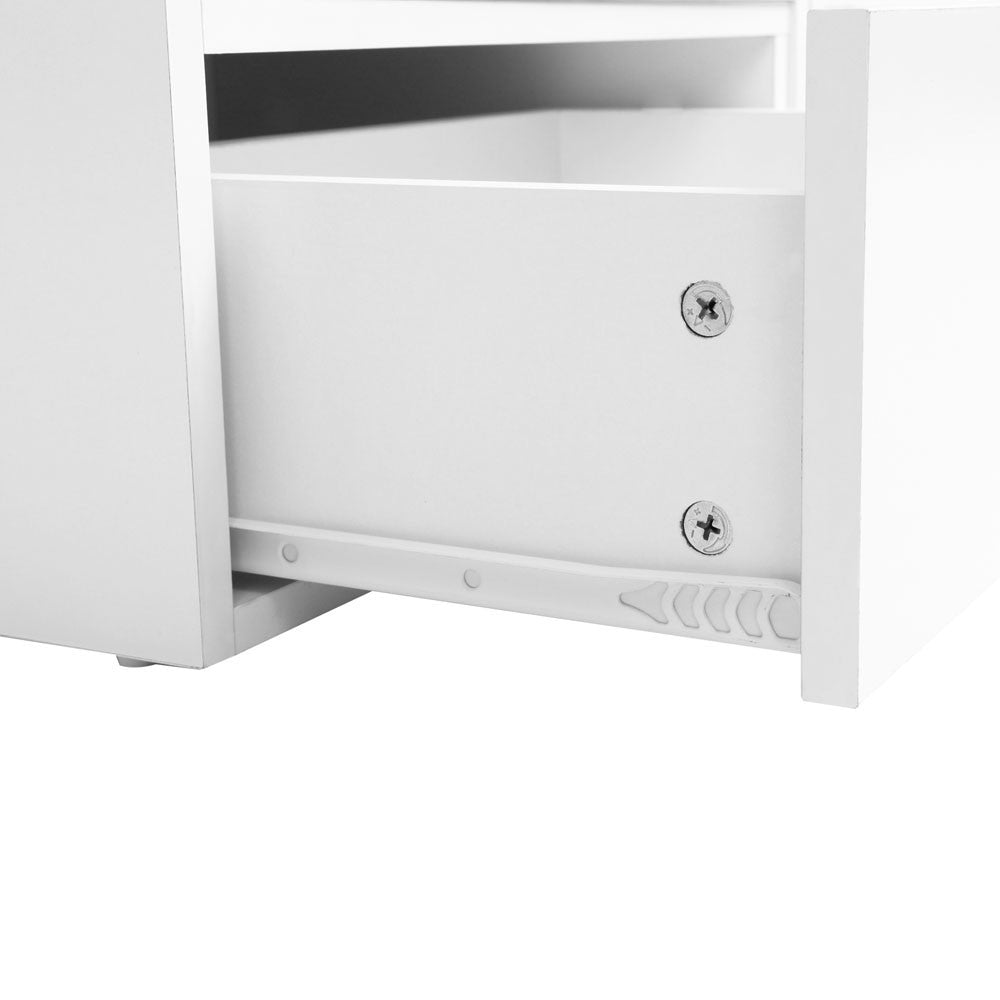 TV Stand Entertainment Unit Adjustable Cabinet White