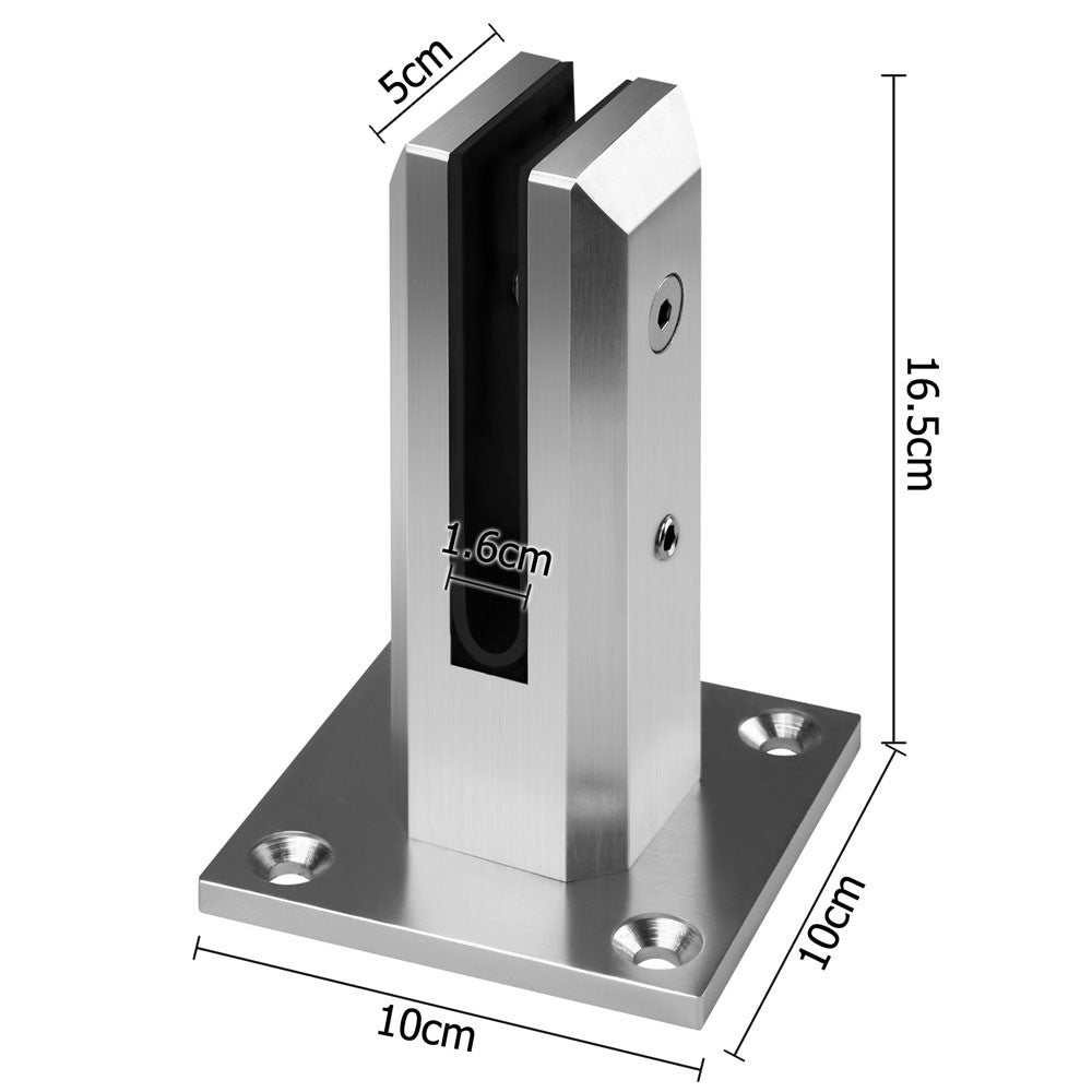 Set of 4 Frameless Glass Spigots Fencing Mount