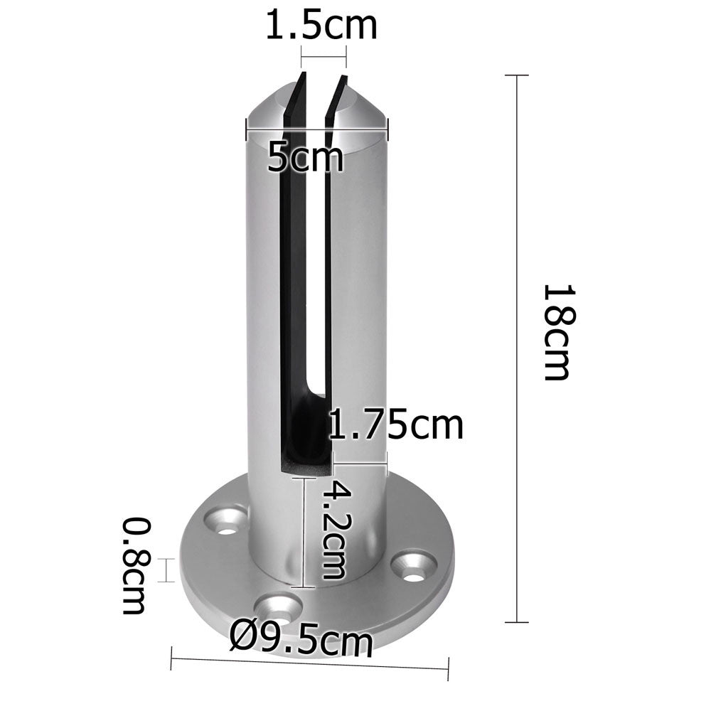 Set of 12 Frameless Glass Spigots Fencing Mount Round