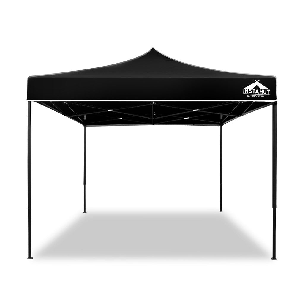 3x3 Pop Up Gazebo Hut with Sandbags Black