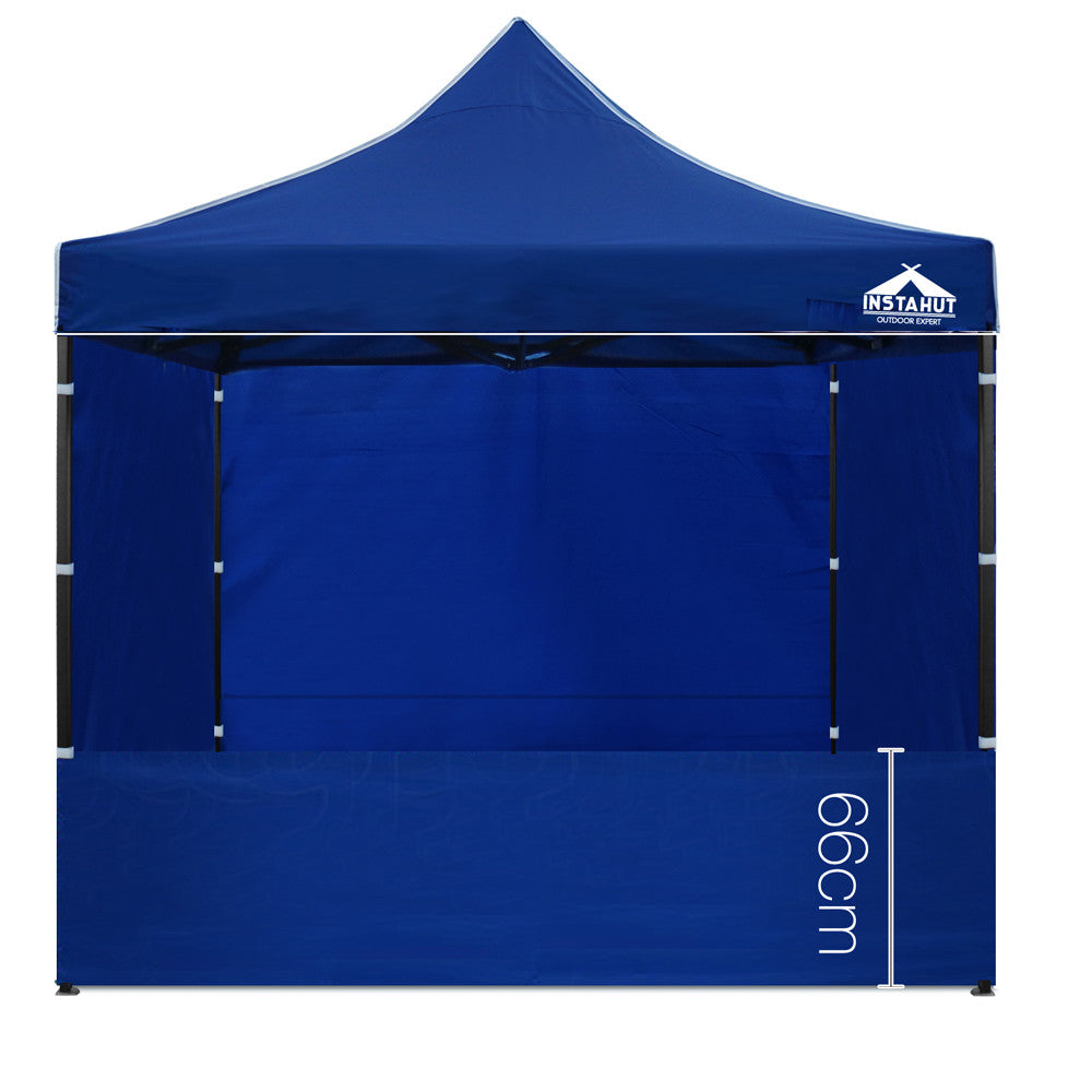 3x3 Pop Up Gazebo Hut with Sandbags Blue