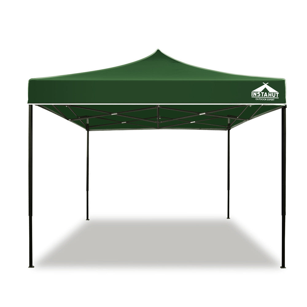 3x3 Pop Up Gazebo Hut with Sandbags Green