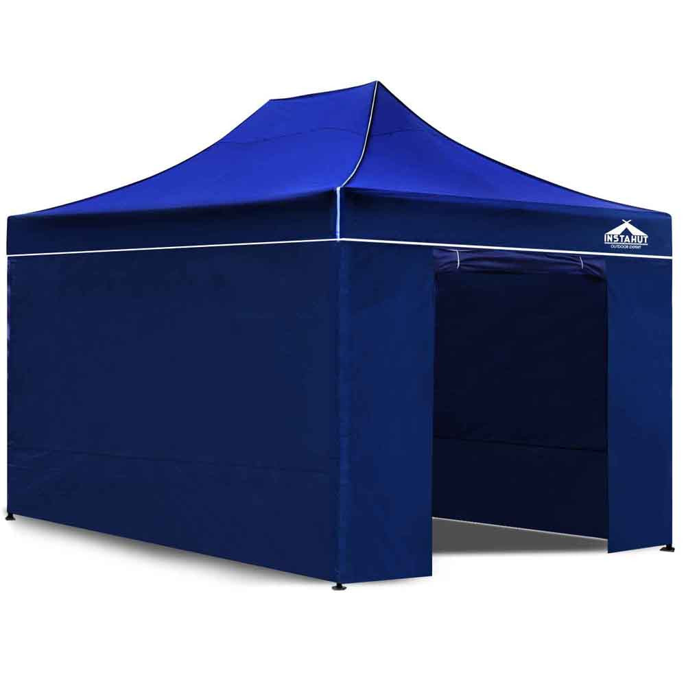 3x4.5 Pop Up Gazebo Hut with Sandbags Blue