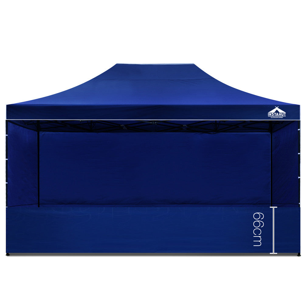 3x4.5 Pop Up Gazebo Hut with Sandbags Blue