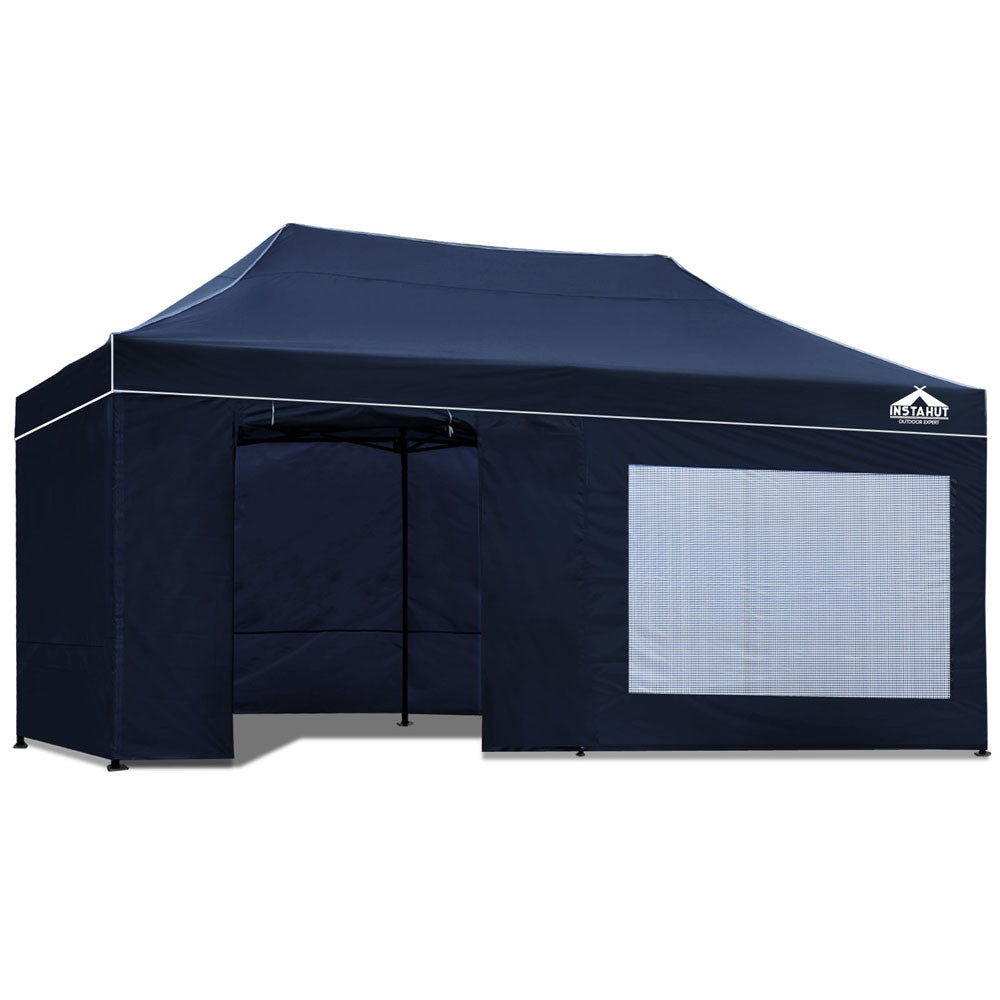 3x6 Pop Up Gazebo Hut with Sandbags Navy