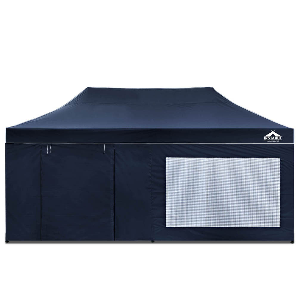 3x6 Pop Up Gazebo Hut with Sandbags Navy