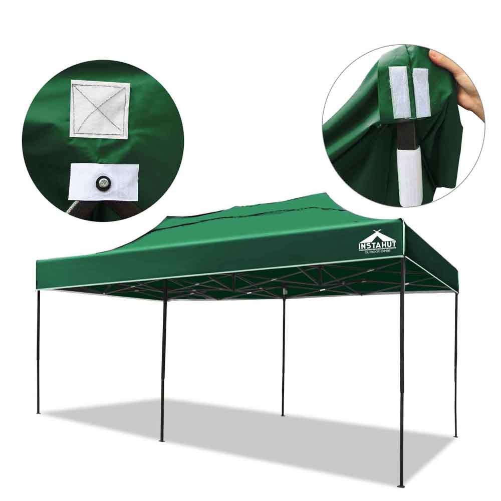 INSTAHUT 3X6 Pop Up Gazebo – Green