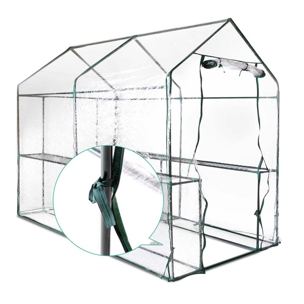 Greenhouse with Transparent PVC Cover - 1.9M x 1.2M