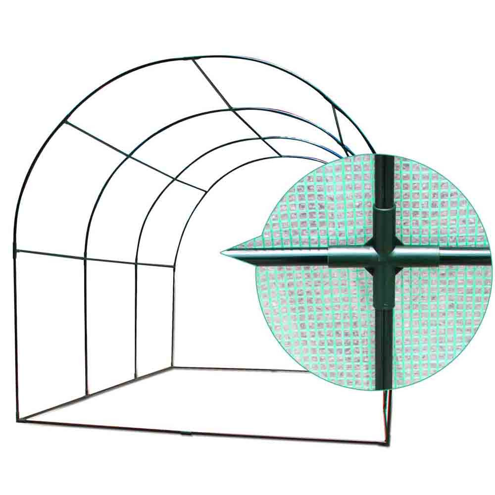 Greenhouse with Green PE Cover - 3M x 2M