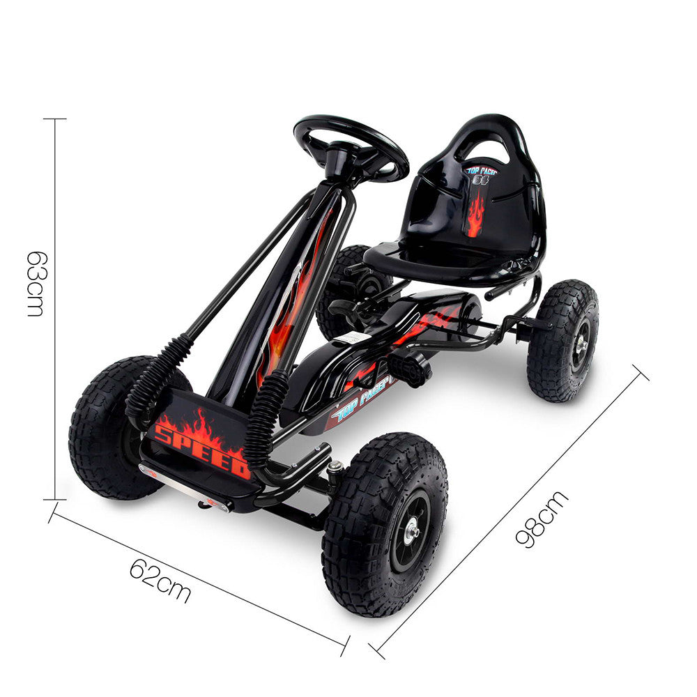 Kids Pedal Go Kart - Black