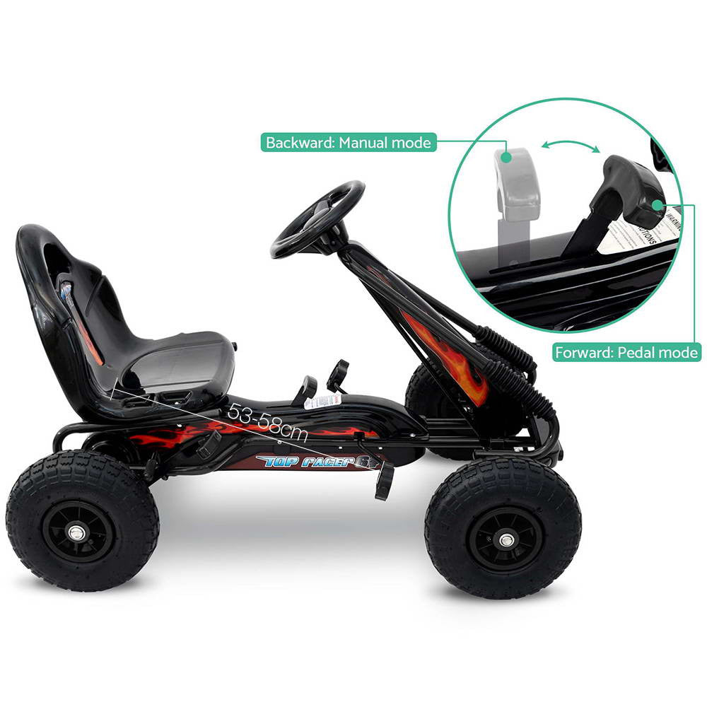 Kids Pedal Go Kart - Black