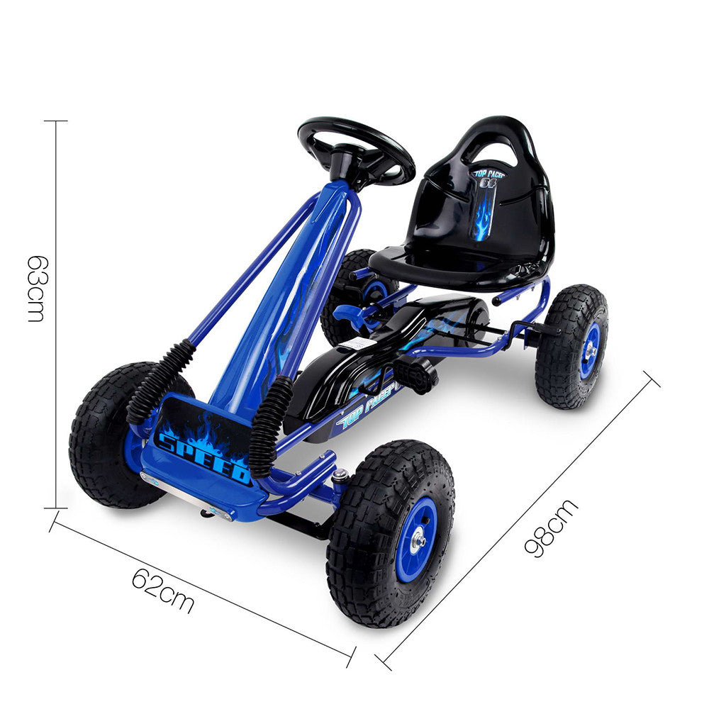 Kids Pedal Go Kart - Blue