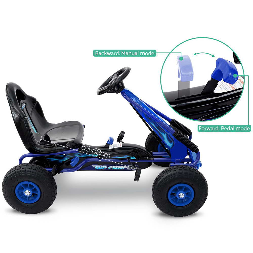 Kids Pedal Go Kart - Blue