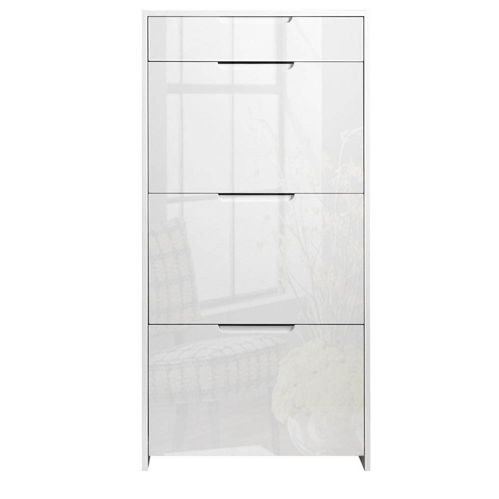 High Gloss Shoe Cabinet Rack White