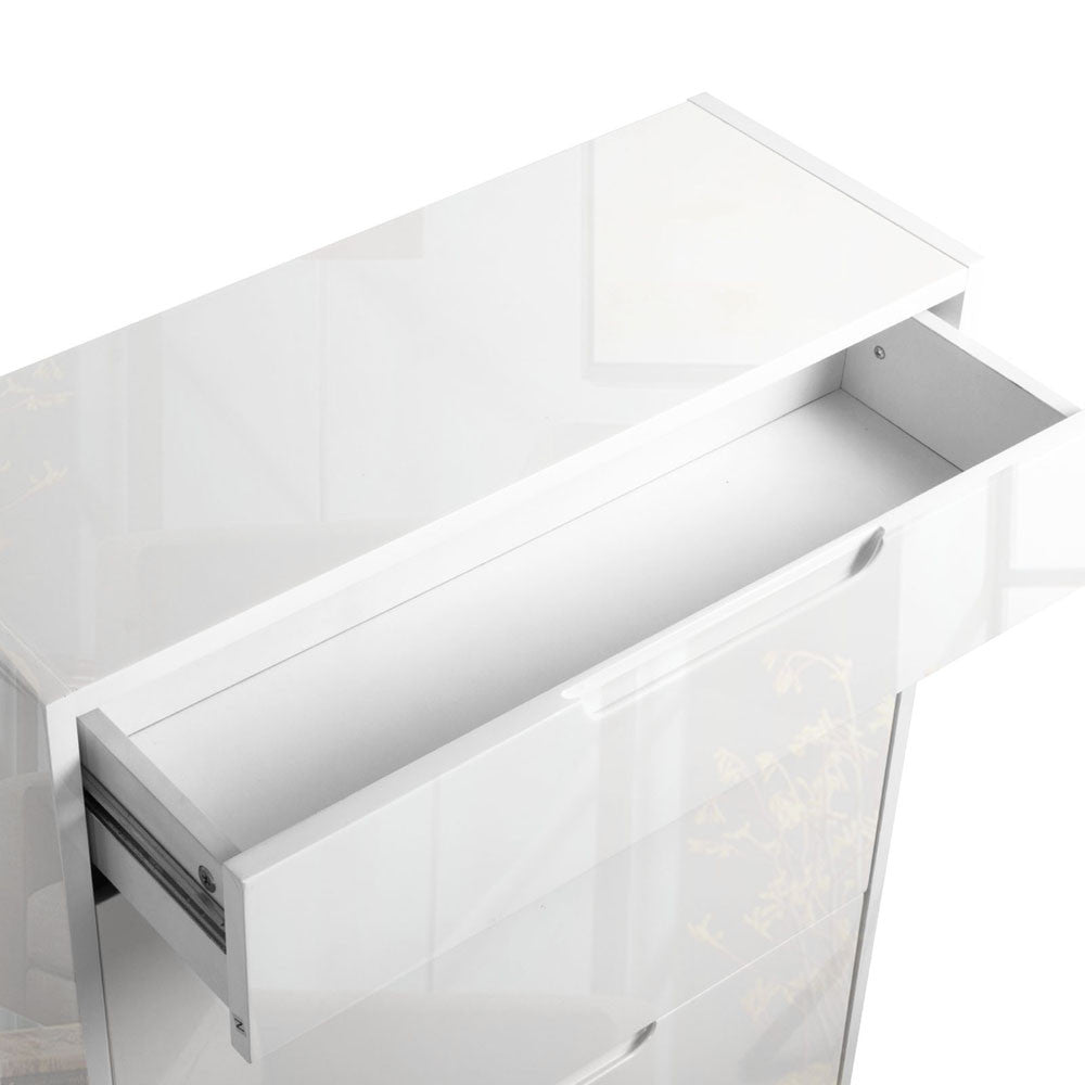 High Gloss Shoe Cabinet Rack White