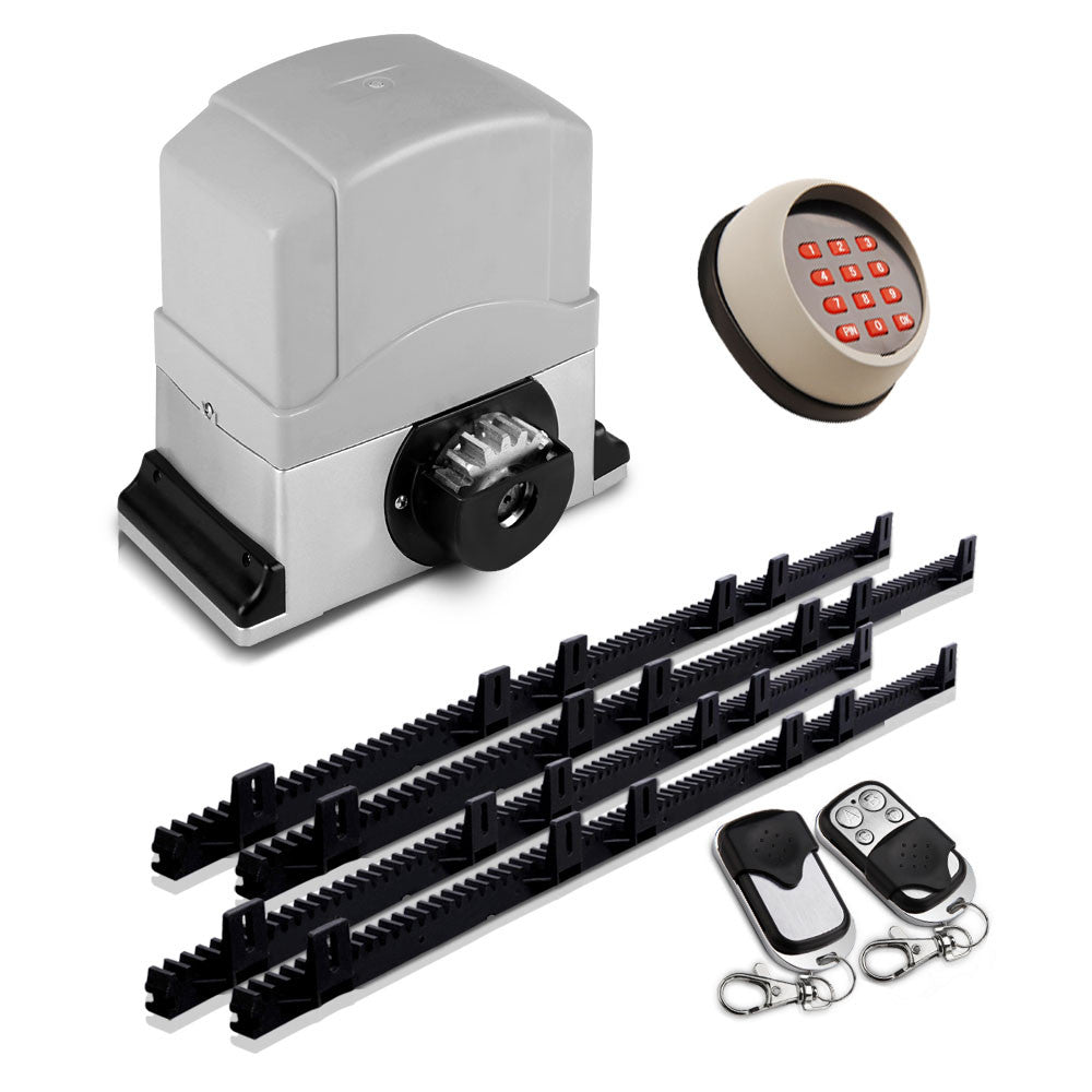 Automatic Sliding Gate Opener with 2 Remote Controls