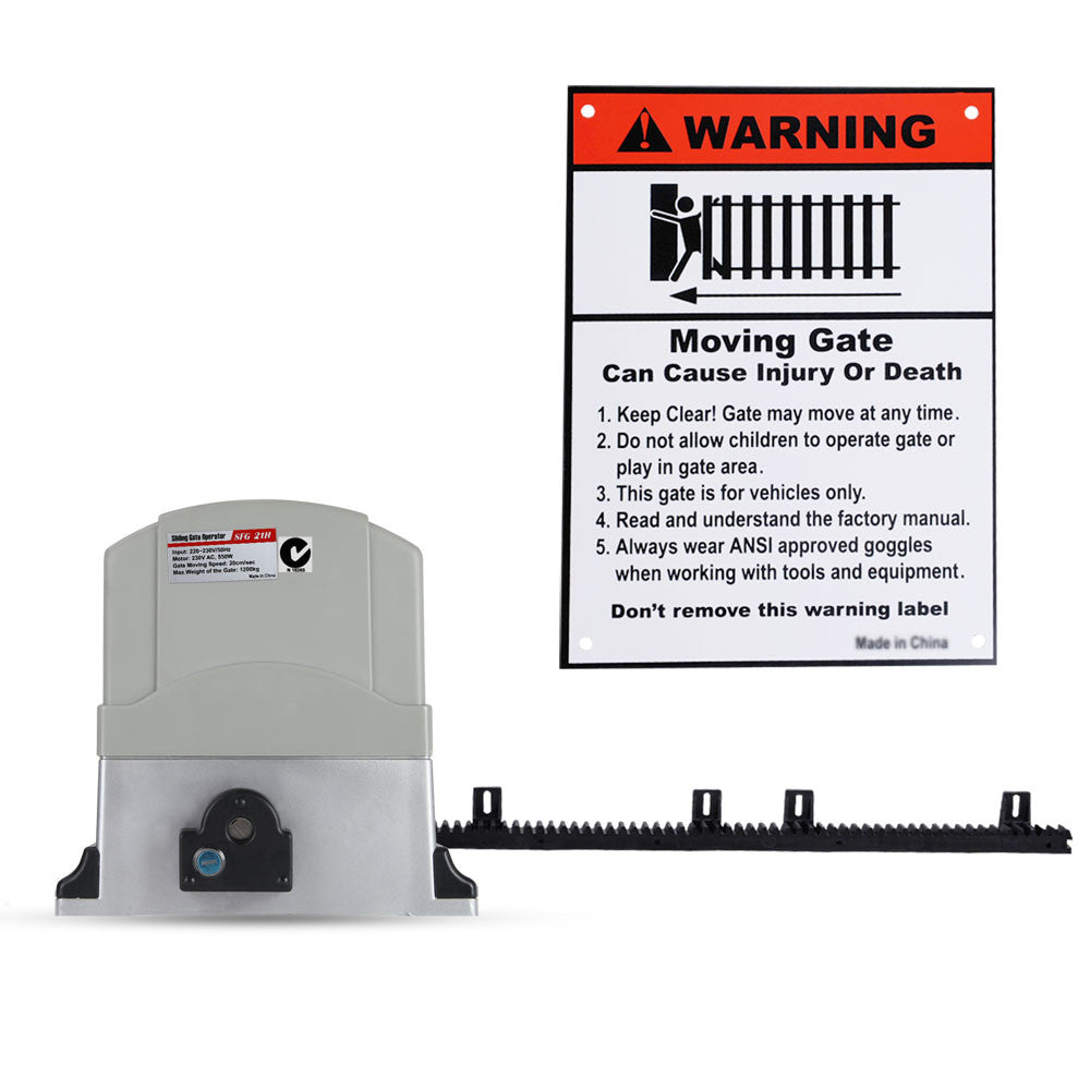 Automatic Sliding Gate Opener with 2 Remote Controls