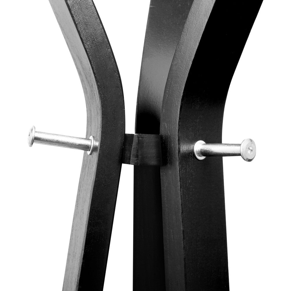 Wooden Coat Rack Clothes Stand Hanger Black