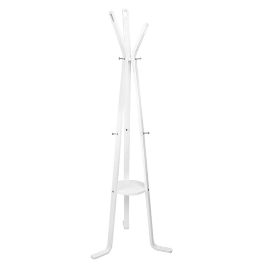 Wooden Coat Rack Clothes Stand Hanger White