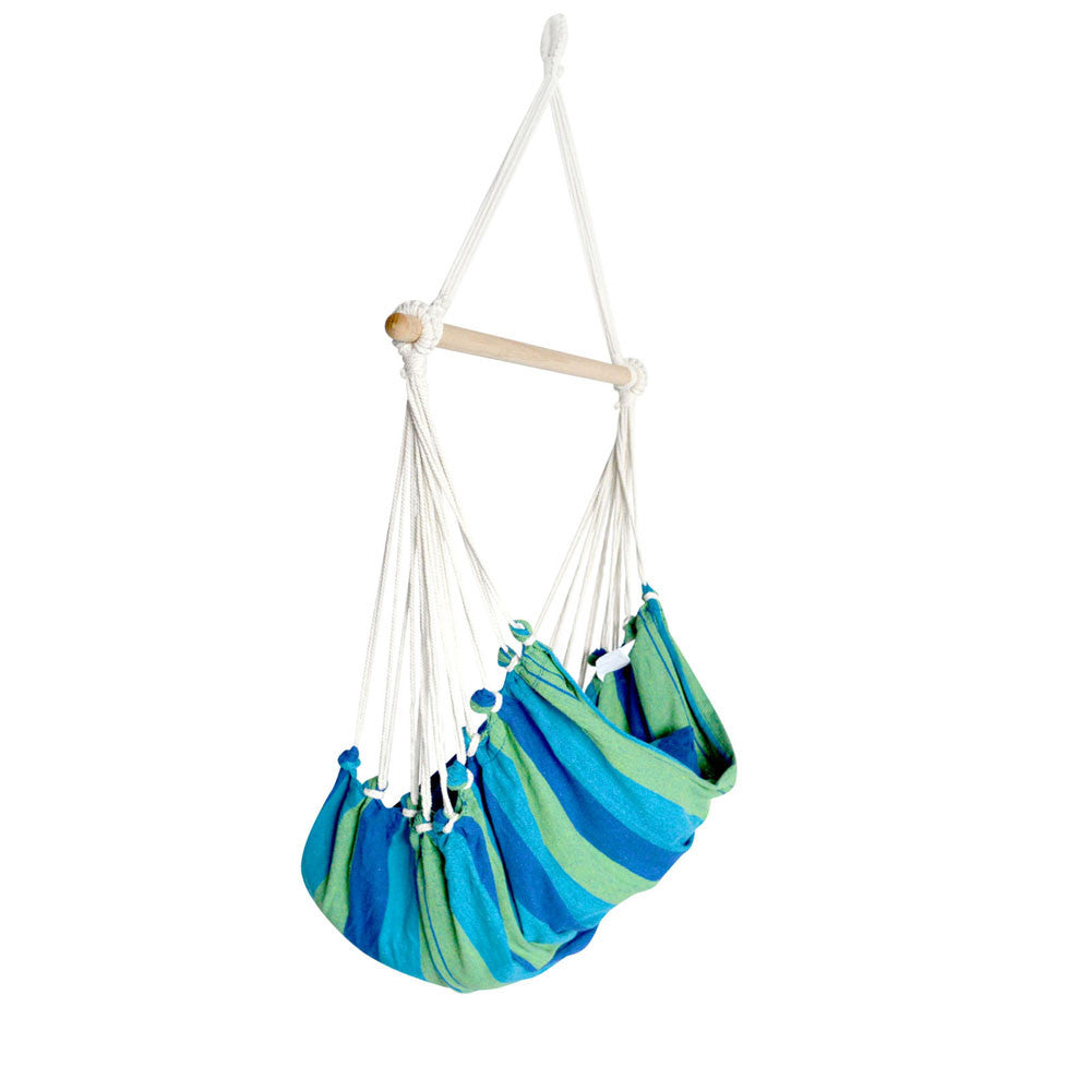 Hammock Swing Chair w/ Cushion Blue Green