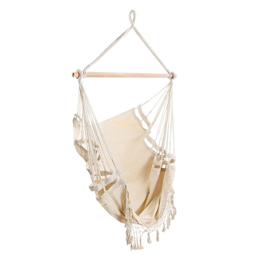 Creamy White Hanging Hammock Chair