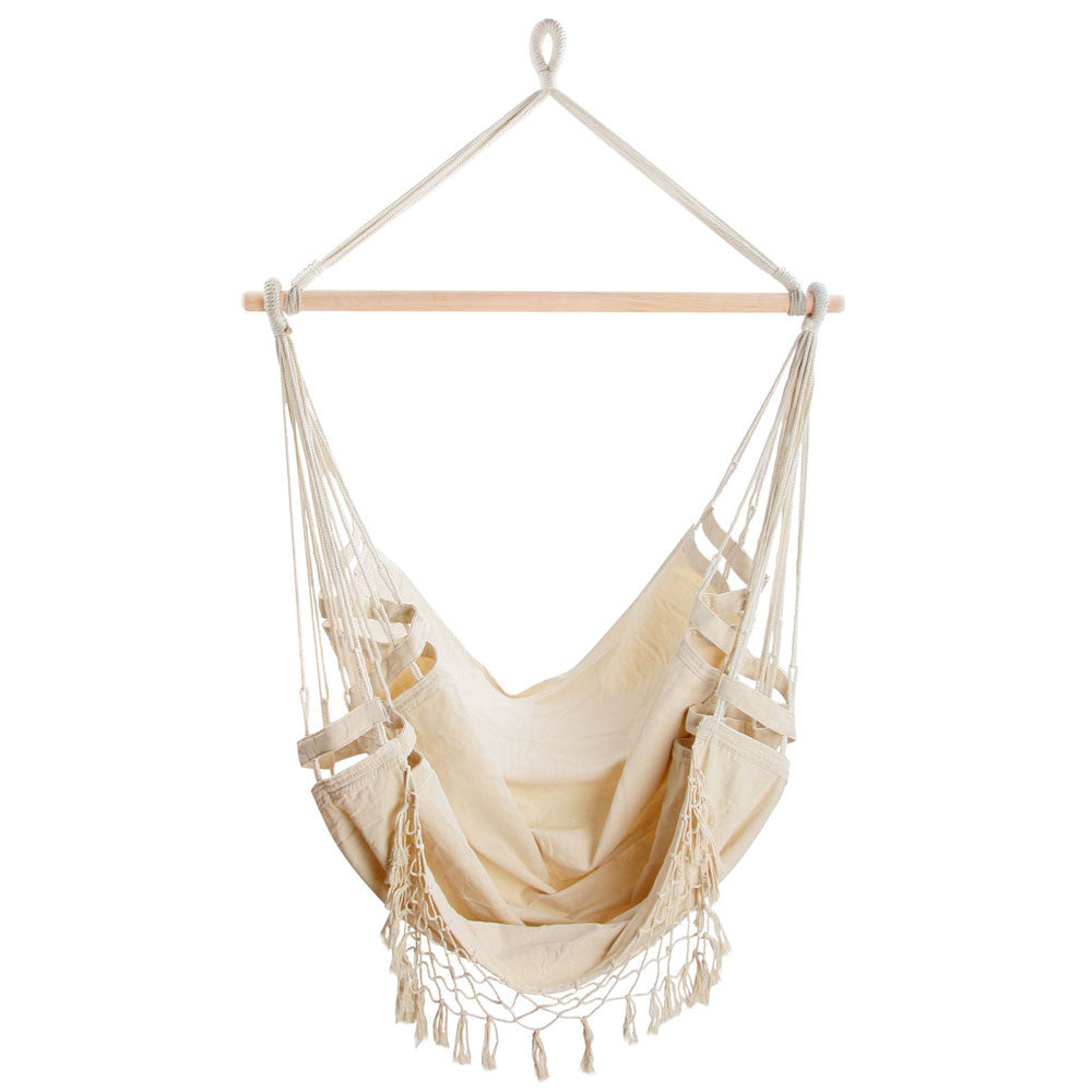 Creamy White Hanging Hammock Chair