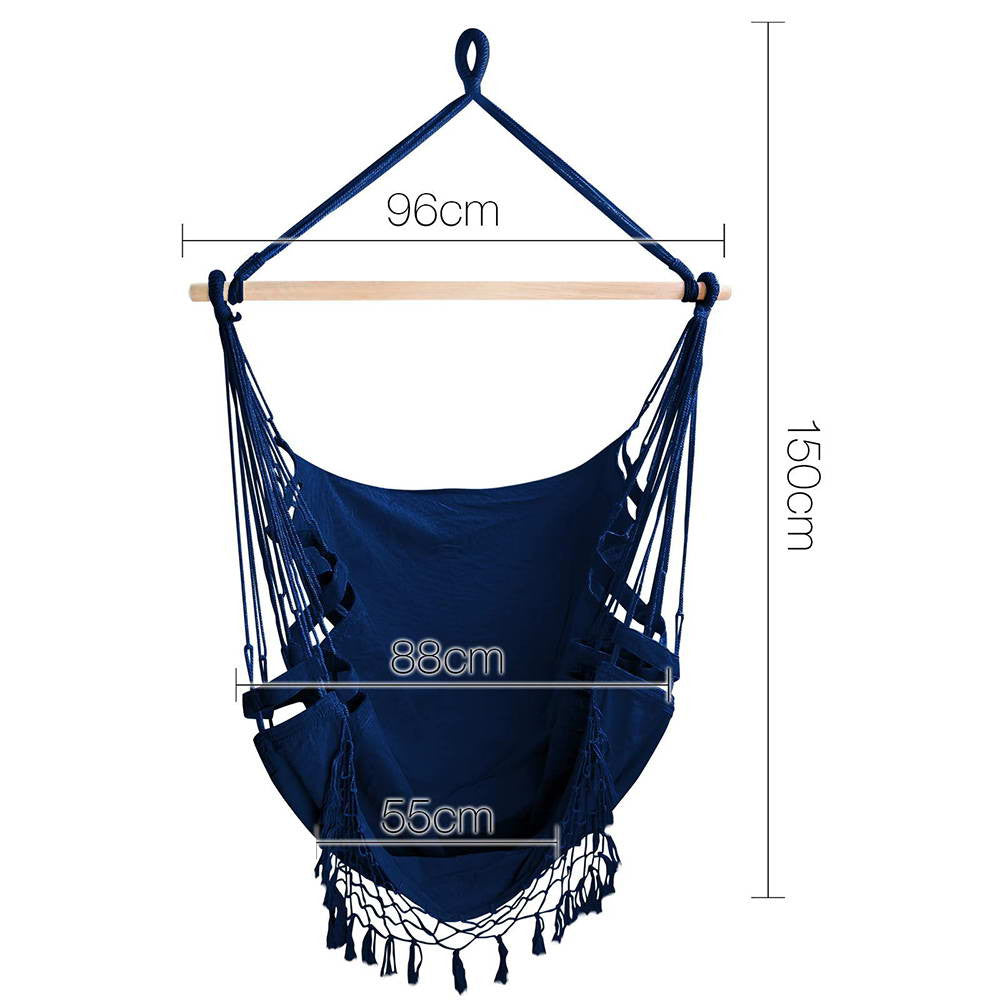 Navy Hanging Hammock Chair