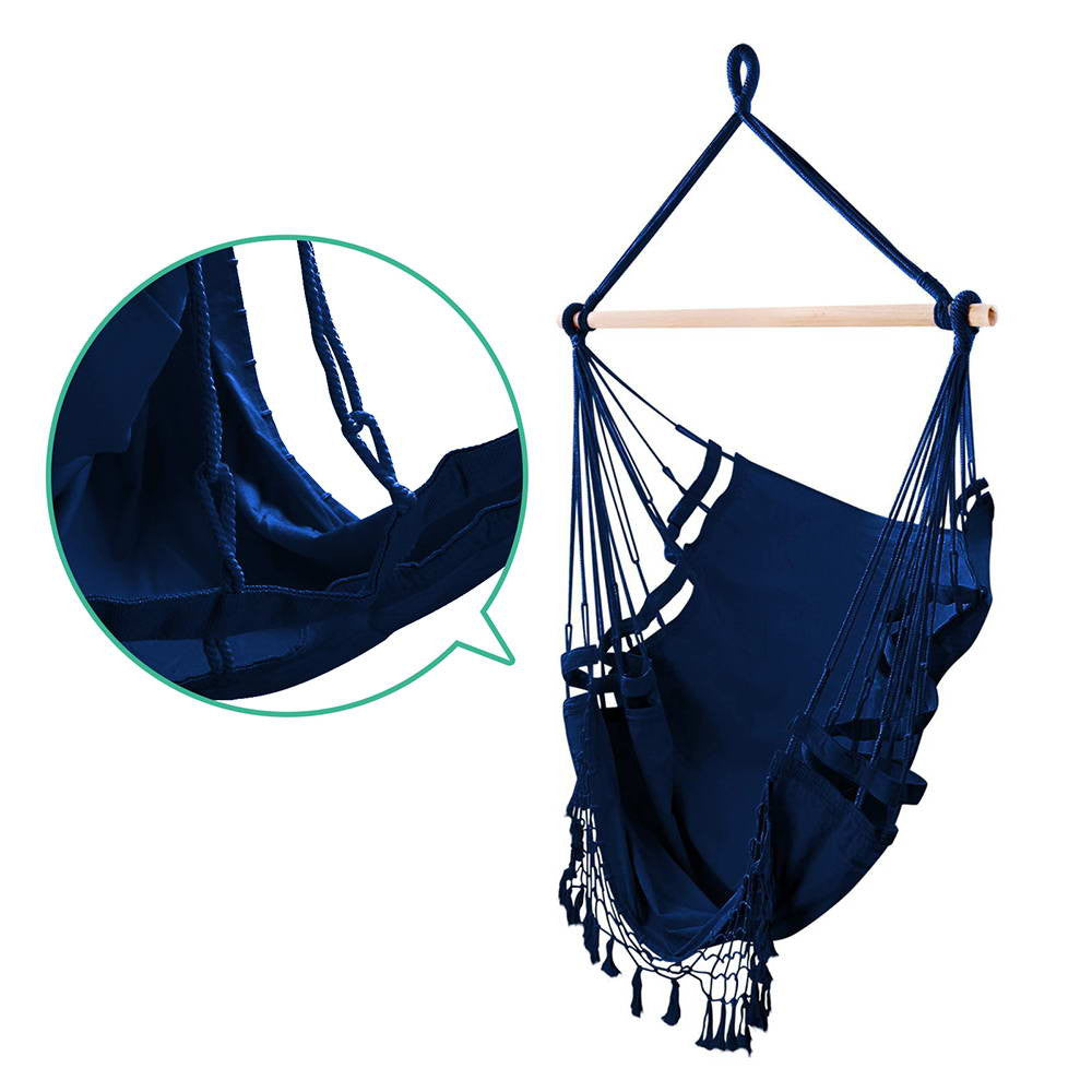 Navy Hanging Hammock Chair