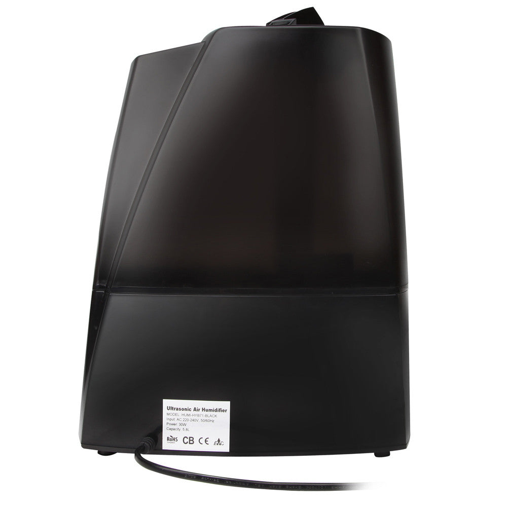 Ultrasonic Cool Mist Air Humidifier 5.8L Black