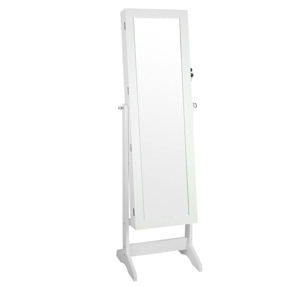 Jewellery Cabinet w/ Mirror White