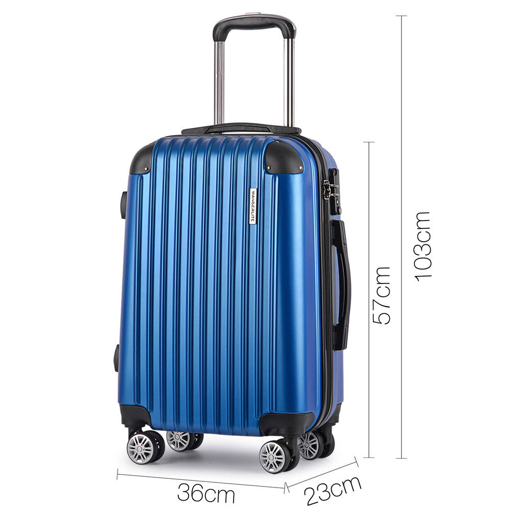 Set of 2 Hard Shell Travel Luggage with TSA Lock - Blue