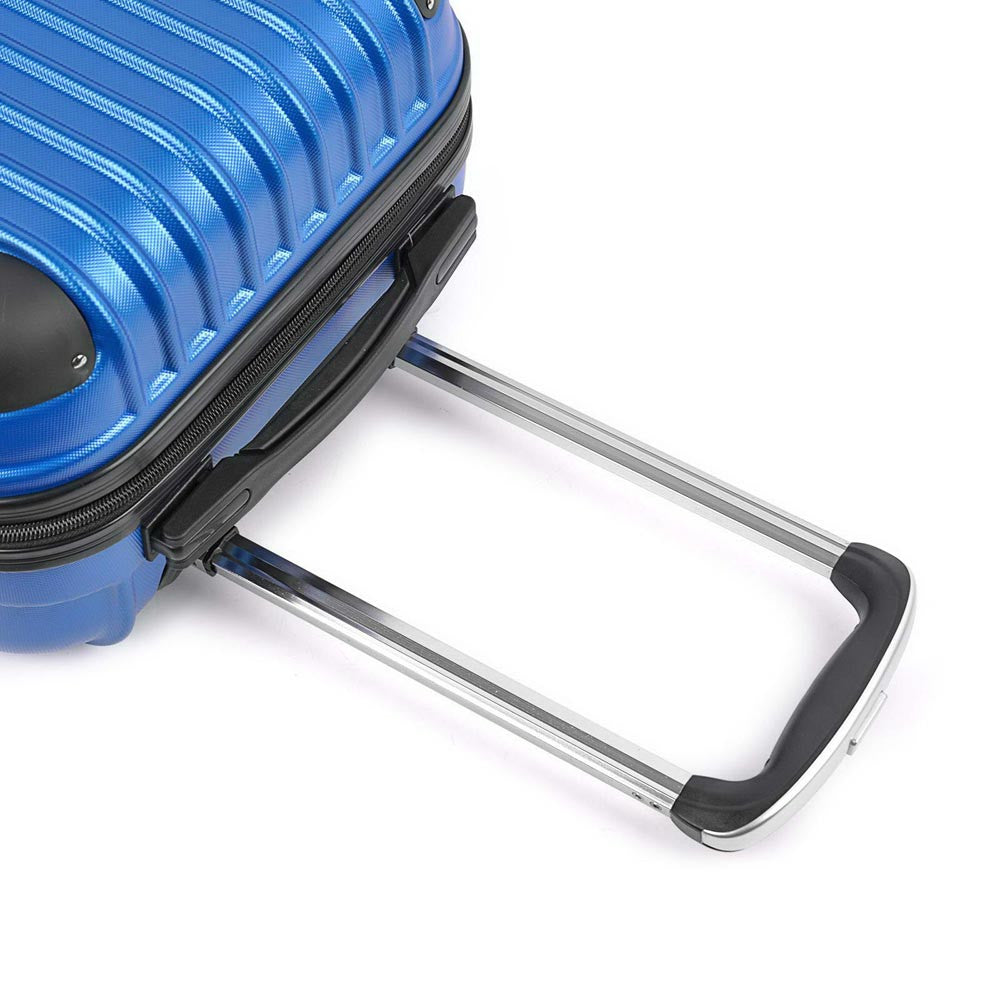 Set of 3 Hard Shell Travel Luggage with TSA Lock - Blue