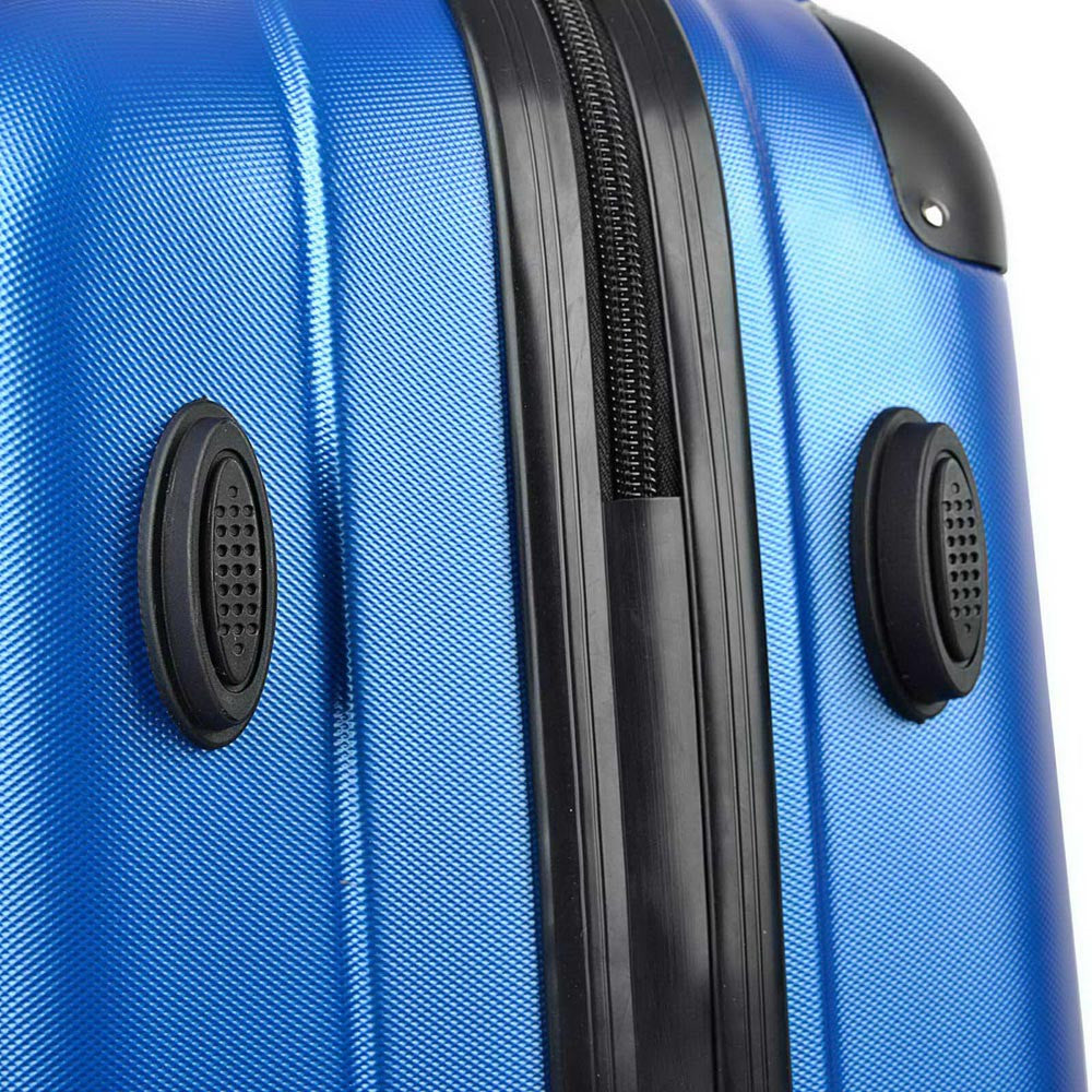 Set of 3 Hard Shell Travel Luggage with TSA Lock - Blue