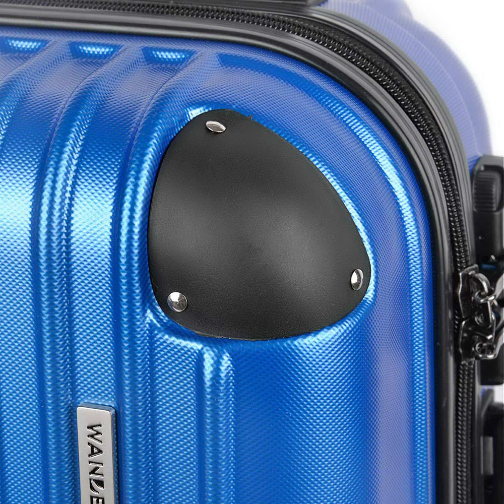 Set of 3 Hard Shell Travel Luggage with TSA Lock - Blue