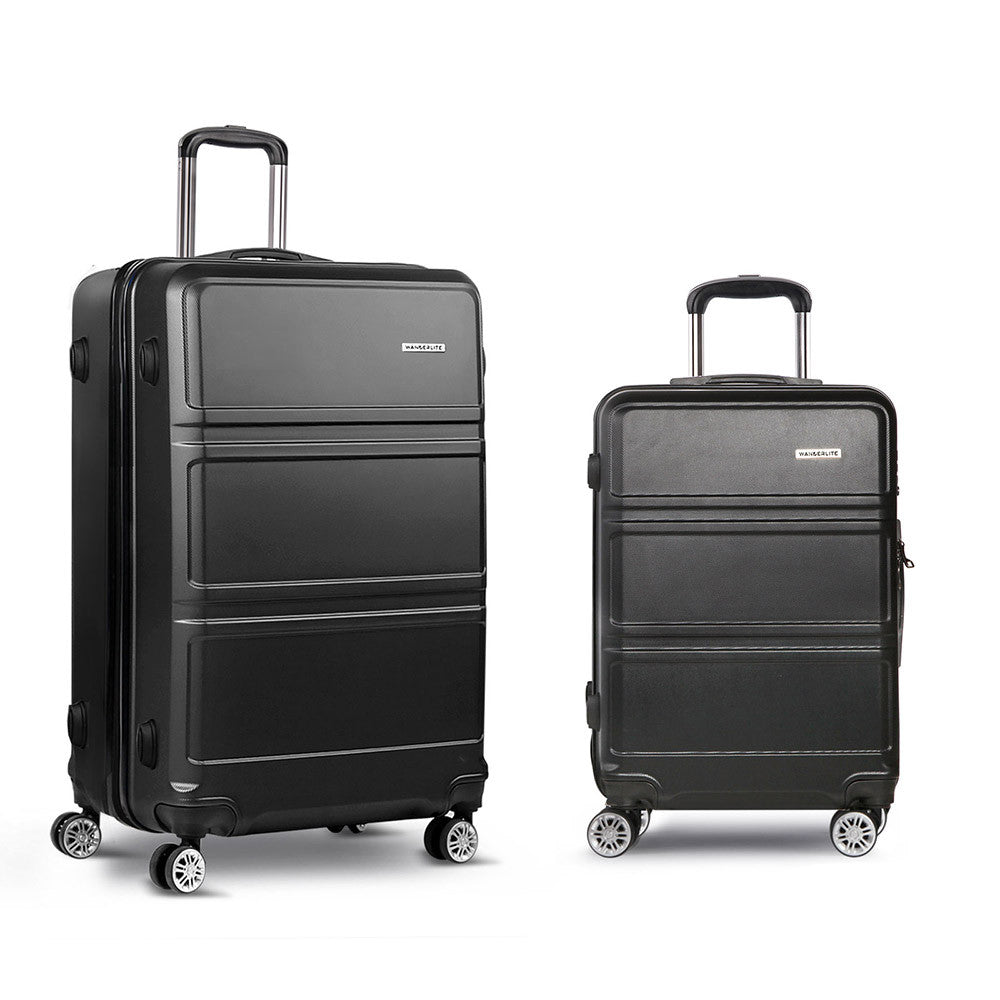 2pc Luggage Set 20" and 28" - Black