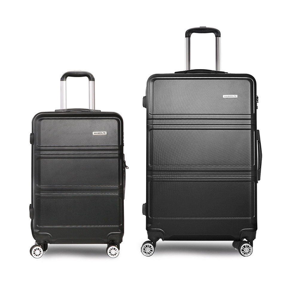 2pc Luggage Set 20" and 28" - Black