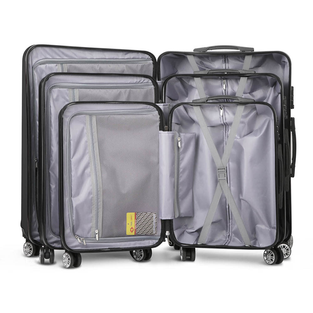 2pc Luggage Set 20" and 28" - Black