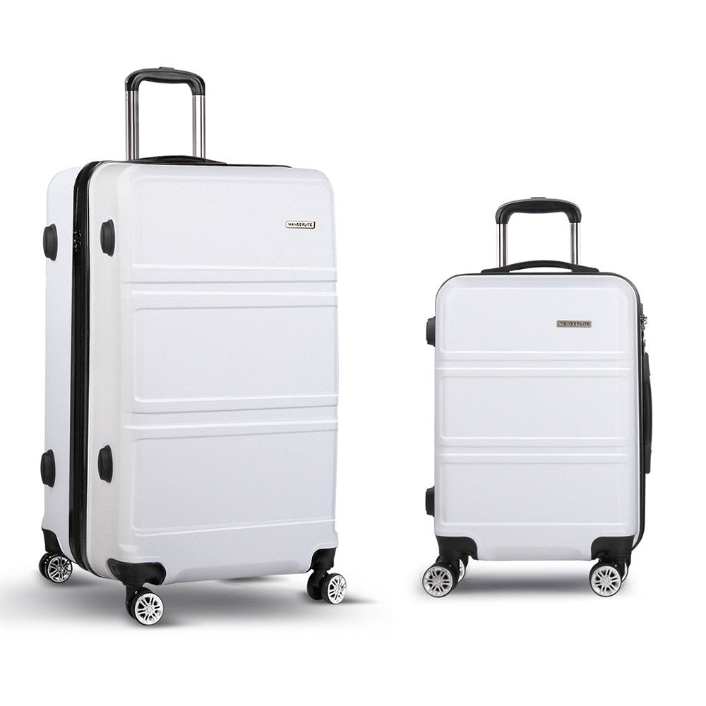 2pc Luggage Set 20" and 28" - White