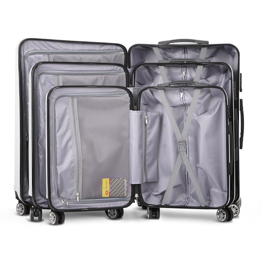 2pc Luggage Set 20" and 28" - White