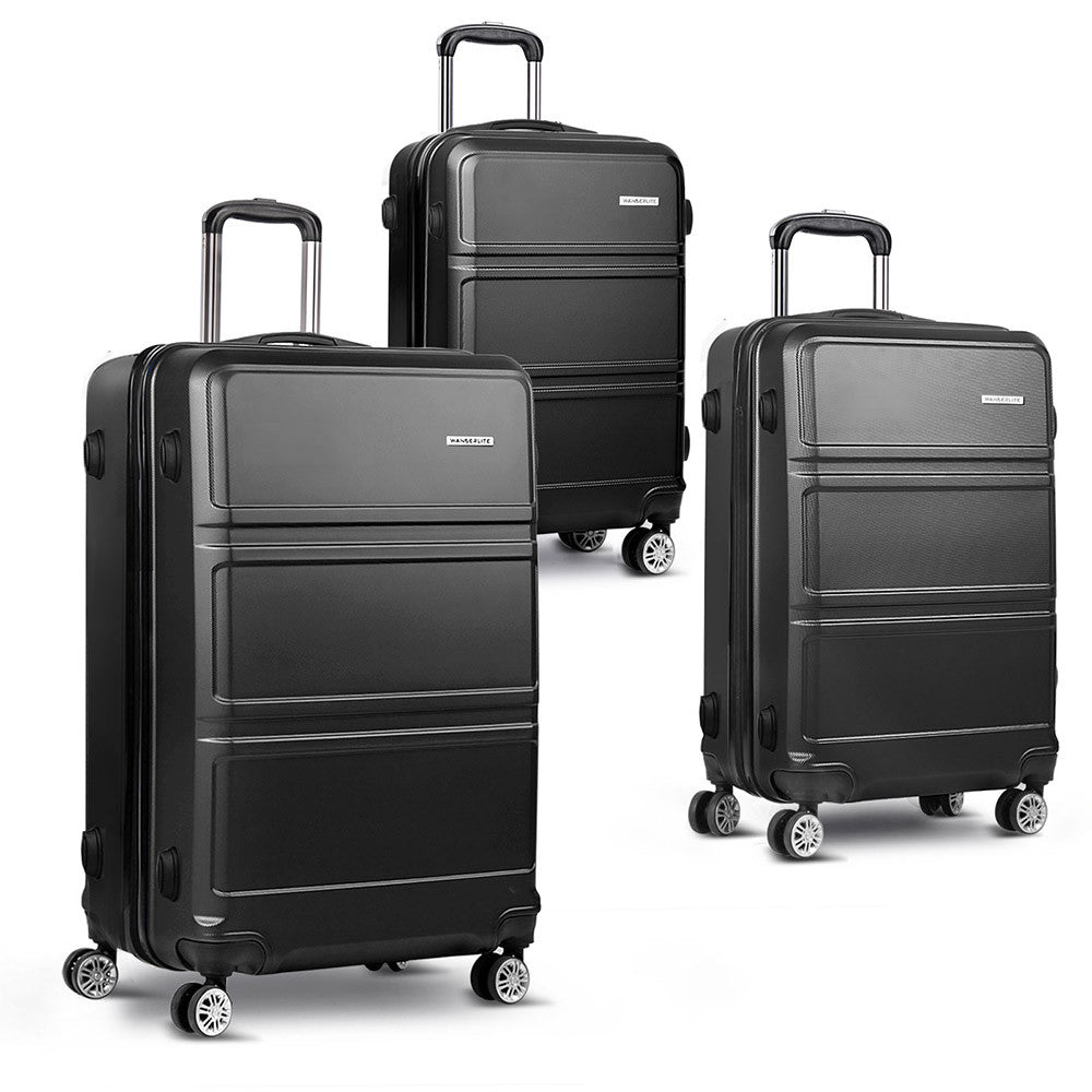 3pc Luggage Set 20, 24 and 28" – Black