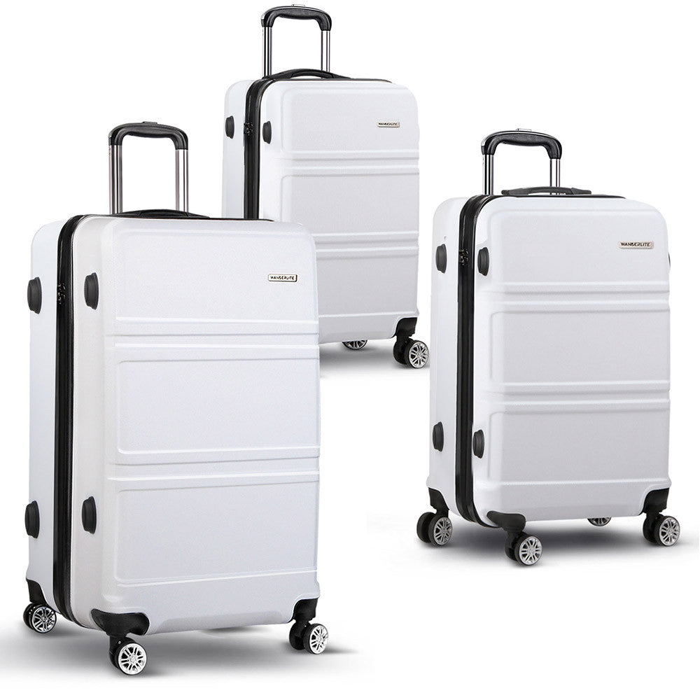 3pc Luggage Set 20, 24 and 28" – White