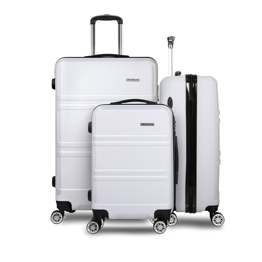 3pc Luggage Set 20, 24 and 28" – White