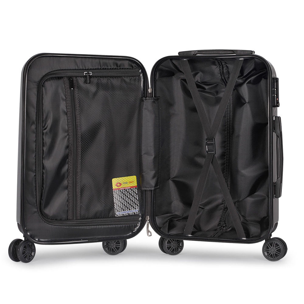 Hard Shell Travel Luggage with TSA Lock Grey