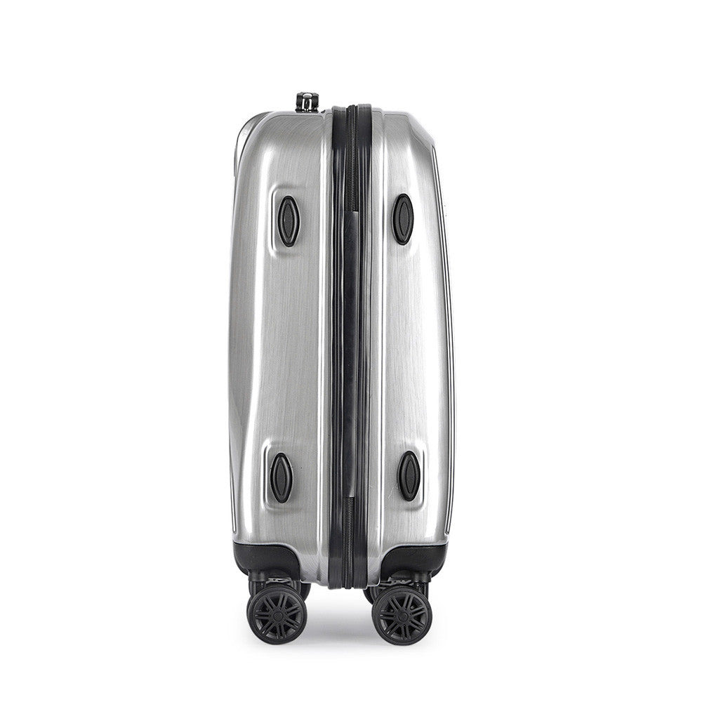 Hard Shell Travel Luggage with TSA Lock Silver