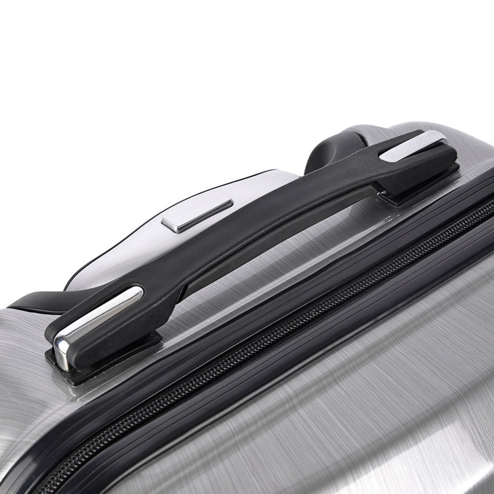 Hard Shell Travel Luggage with TSA Lock Silver