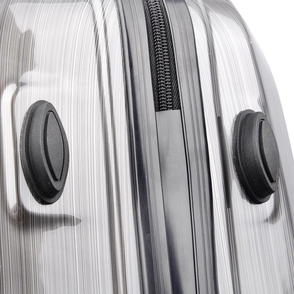 Hard Shell Travel Luggage with TSA Lock Silver