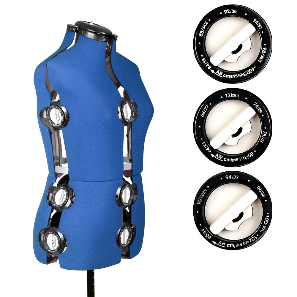 Adjustable Dressmaking Mannequin SZ8-14 - Blue